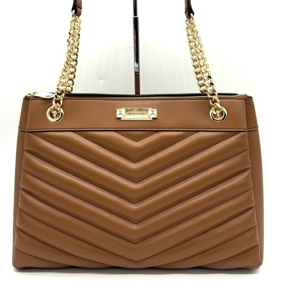 Michael Kors Whitney Medium Quilted Tote Bag Luggage - Picture 1 of 11